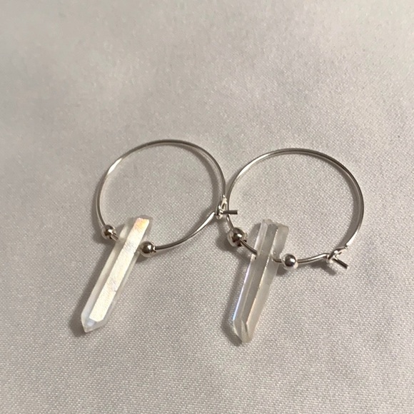 ANGEL AURA QUARTZ Hoop Earrings - Picture 3 of 5